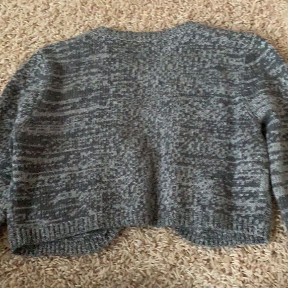 PERRY Ellis Gray Knit Cropped Cardigan Size XS - Picture 4 of 4